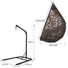 Cadeira Balanço Ninho Suspenso Gota Tramado Com Suporte E Alm