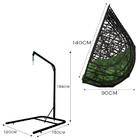 Cadeira Balanço Ninho Suspenso Gota Tramado Com Suporte E Alm
