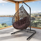 Cadeira Balanço Ninho Suspenso Gota Tramado Com Suporte E Alm