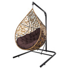 Cadeira Balanço Ninho Suspenso Gota Tramado Com Suporte E Alm