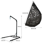 Cadeira Balanço Ninho Suspenso Gota Tramado Com Suporte E Alm