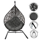 Cadeira Balanço Ninho Suspenso Gota Tramado Com Suporte E Alm