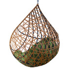 Cadeira Balanço Ninho Suspenso Gota Tramado Com Suporte E Alm