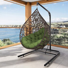 Cadeira Balanço Ninho Suspenso Gota Tramado Com Suporte E Alm