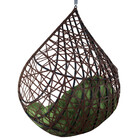 Cadeira Balanço Ninho Suspenso Gota Tramado Com Suporte E Alm