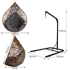 Cadeira Balanço Ninho Suspenso Gota Tramado com suporte e Alm
