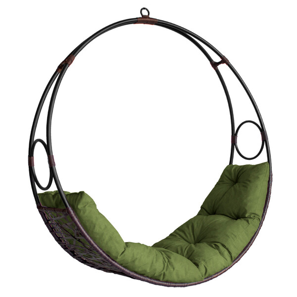Cadeira Balanço Suspenso Lua Em Fibra Sintética