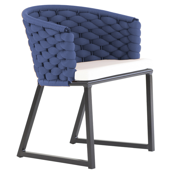 Cadeira Bali Aluminio Em Tricô Náutico Trama Original