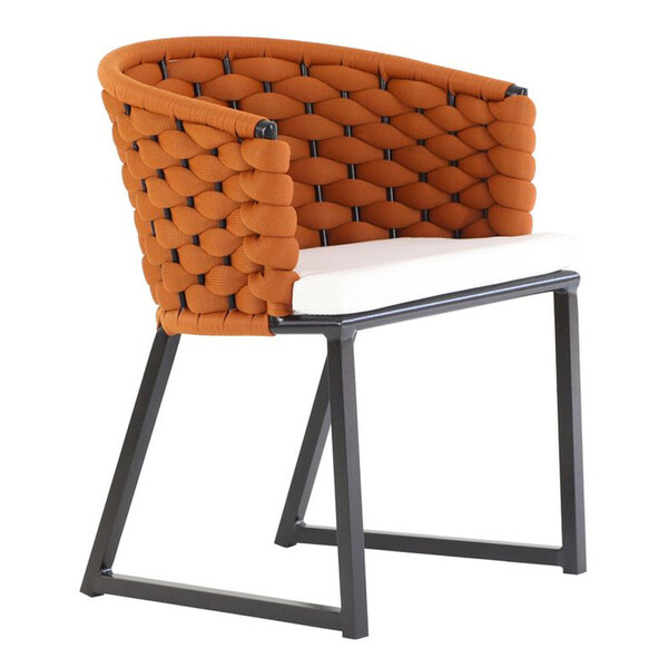 Cadeira Bali Aluminio Em Tricô Náutico Trama Original