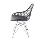 Cadeira Base Cromada Kaila  Preto/cromado