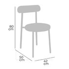 Cadeira Base De Aço E Assento E Encosto Estofados Roll Bege E