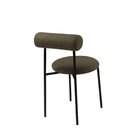 Cadeira Base De Aço E Assento E Encosto Estofados Roll Verde