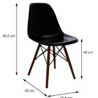 Cadeira Base De Madeira Eames Cinza