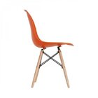 Cadeira Base Em Madeira E Aã§o Eames Empório  Laranja