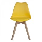 Cadeira Base Em Madeira Saarinen Wood Empório  Amarelo