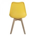 Cadeira Base Em Madeira Saarinen Wood Empório  Amarelo