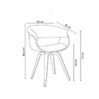 Cadeira Base Madeira Betina Creme