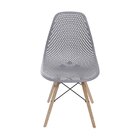 Cadeira Base Madeira Colmeia  Cinza