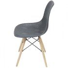 Cadeira Base Madeira Colmeia  Preto/marrom