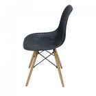 Cadeira Base Madeira Colmeia  Preto/marrom