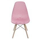 Cadeira Base Madeira Colmeia  Rosa