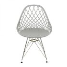 Cadeira Base Metal Kaila  Cinza