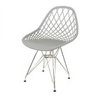 Cadeira Base Metal Kaila  Cinza