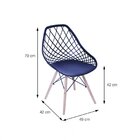 Cadeira Base Metal Kaila  Cinza