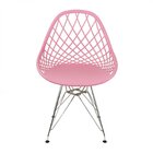 Cadeira Base Metal Kaila  Rosa
