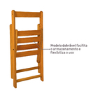 Cadeira para Jardim Basic de Madeira Eucalipto Dobrável sem Braço Solarium Amarelo 80x45x49,1cm Naterial