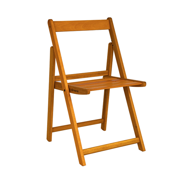 Cadeira para Jardim Basic de Madeira Eucalipto Dobrável sem Braço Solarium Amarelo 80x45x49,1cm Naterial