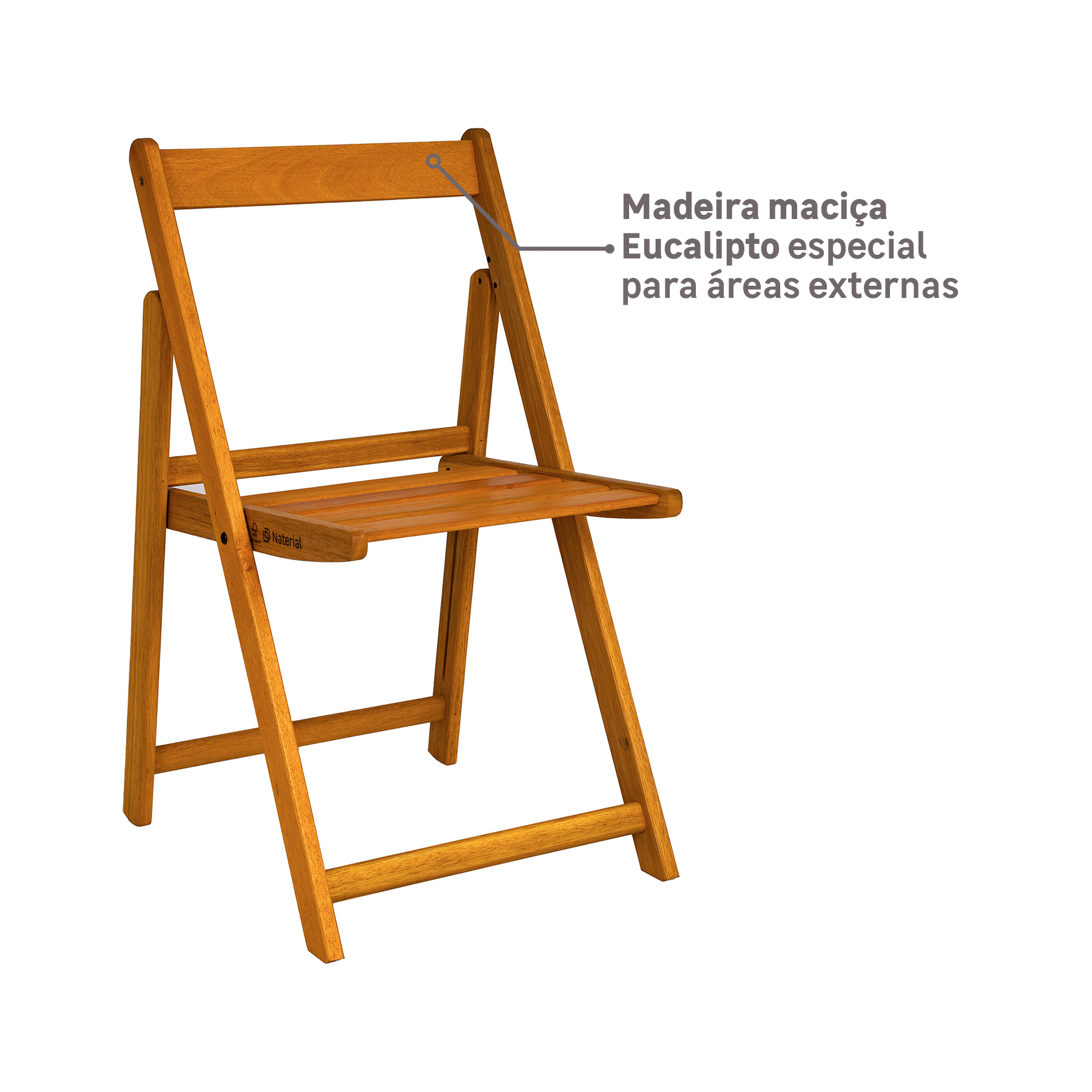 Cadeira para Jardim Dobrável Solarium Naterial