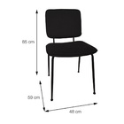 Cadeira Batur 4 Pés - Preto