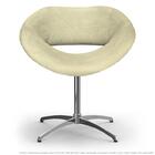 Cadeira Beijo Bege Poltrona Decorativa Com Base Giratória