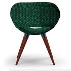 Cadeira Beijo Colmeia Verde E Preto Poltrona Decorativa Com B