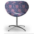 Cadeira Beijo Floral Rosa E Lilás Poltrona Decorativa Com Bas