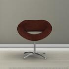 Cadeira Beijo Marrom Poltrona Decorativa Com Base Giratória