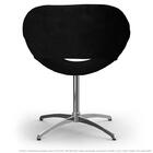 Cadeira Beijo Preta Poltrona Decorativa Com Base Giratória