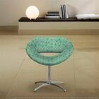 Cadeira Beijo Verde Colmeia Poltrona Decorativa Com Base Gira
