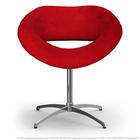 Cadeira Beijo Vermelha Poltrona Decorativa Com Base Giratória