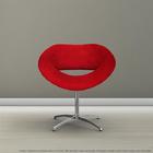 Cadeira Beijo Vermelha Poltrona Decorativa Com Base Giratória