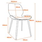 Cadeira Bergen Base Aço - Caramelo