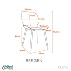 Cadeira Bergen Base Aço - Caramelo