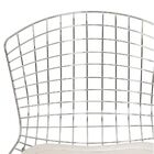 Cadeira Bertoia Cromada Com Almofada Branca 83,5cm