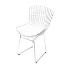 Cadeira Bertoia Cromada Com Almofada Branca 83,5cm