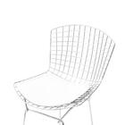 Cadeira Bertoia Cromada Com Almofada Branca 83,5cm