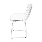 Cadeira Bertoia Cromada Com Almofada Branca 83,5cm