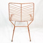 Cadeira Bertoia Maciça Retrô Cobre Assento Branco - Poltronas