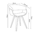 Cadeira Betina Linho Base Giratória Creme