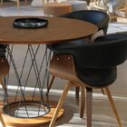 Cadeira Betina Pu Base Giratória Cadeiras Preto